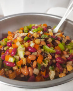 finished spicy bean salad