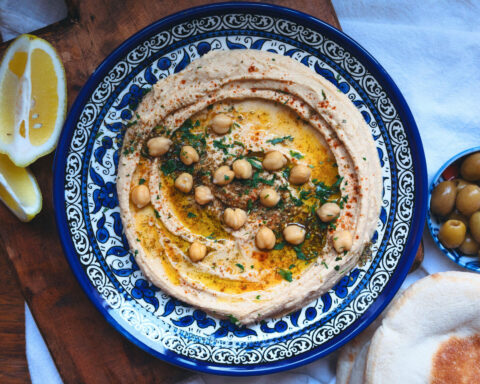 plate of hummus