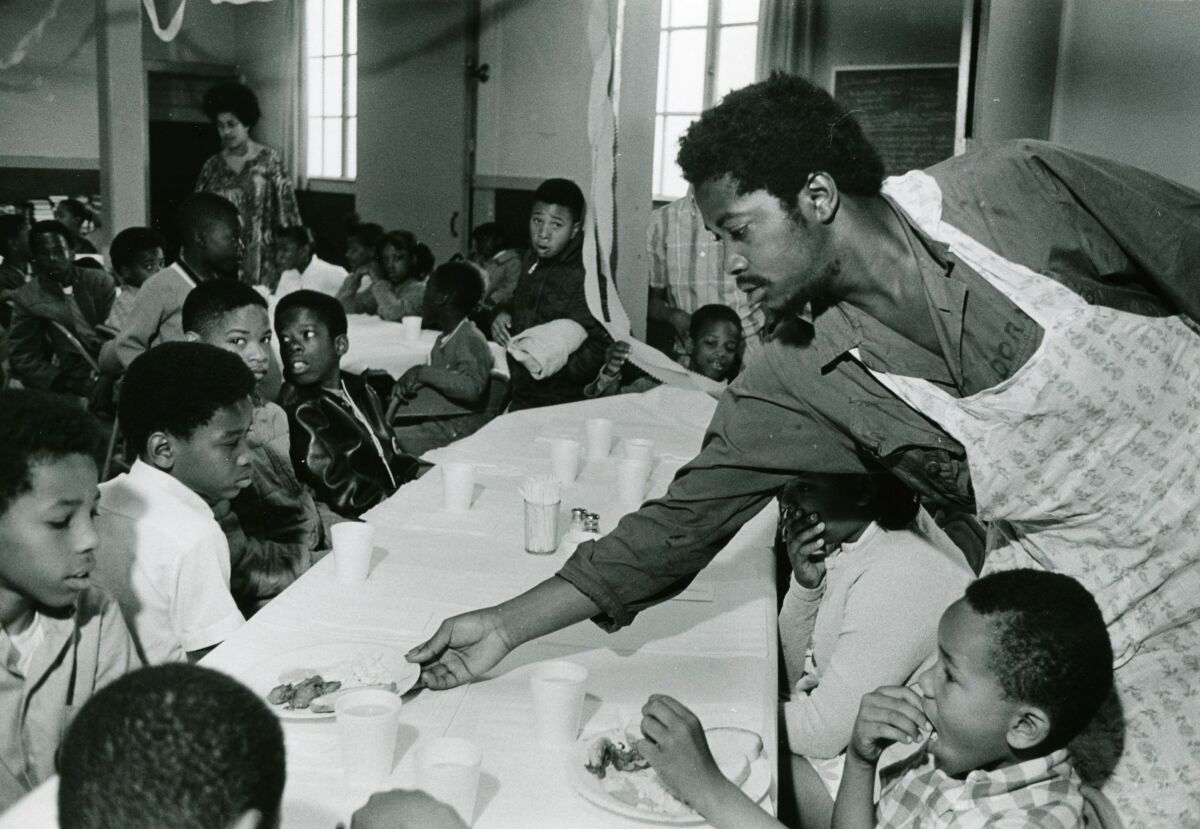 Black Panther member serves free breakfast to kids